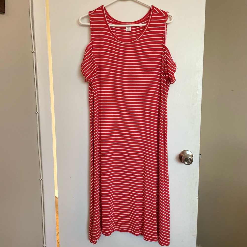 Old Navy Striped Cold Shoulder Dress - Size 2X